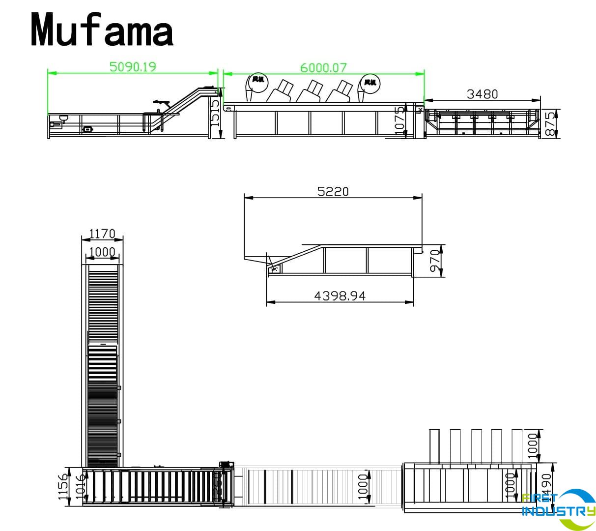 the drawing of cherry pepper washing grading machine