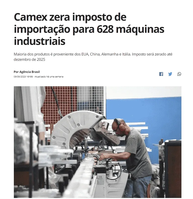 Brasil anunció exención de derechos de importación sobre 628 productos