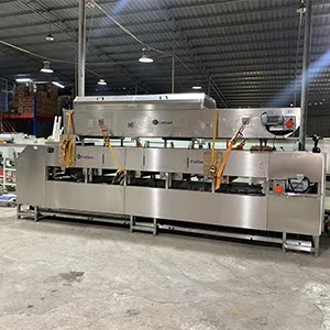 carga de la máquina clasificadora de frutas